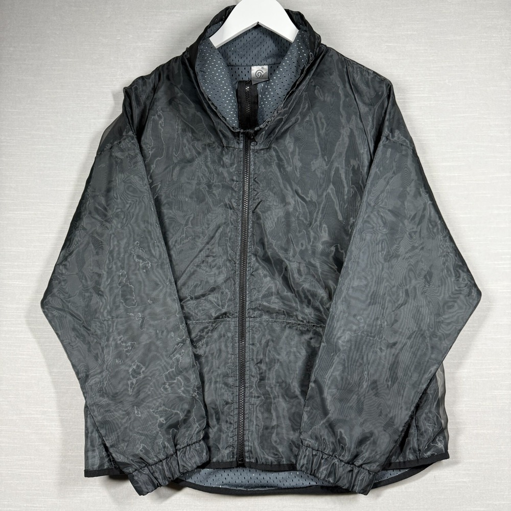 Champion C9 Jacket Womans L Black Mesh Shiny High Neck Outdoor Hiking Casual